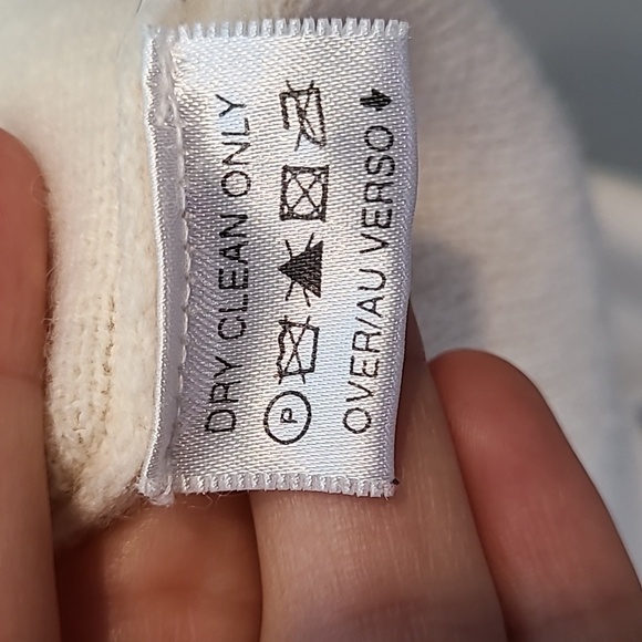 Vintage Cardigan Sweater MP Wool Dainty Embroidered Cottage Girl Feminine Cream - Picture 8 of 8